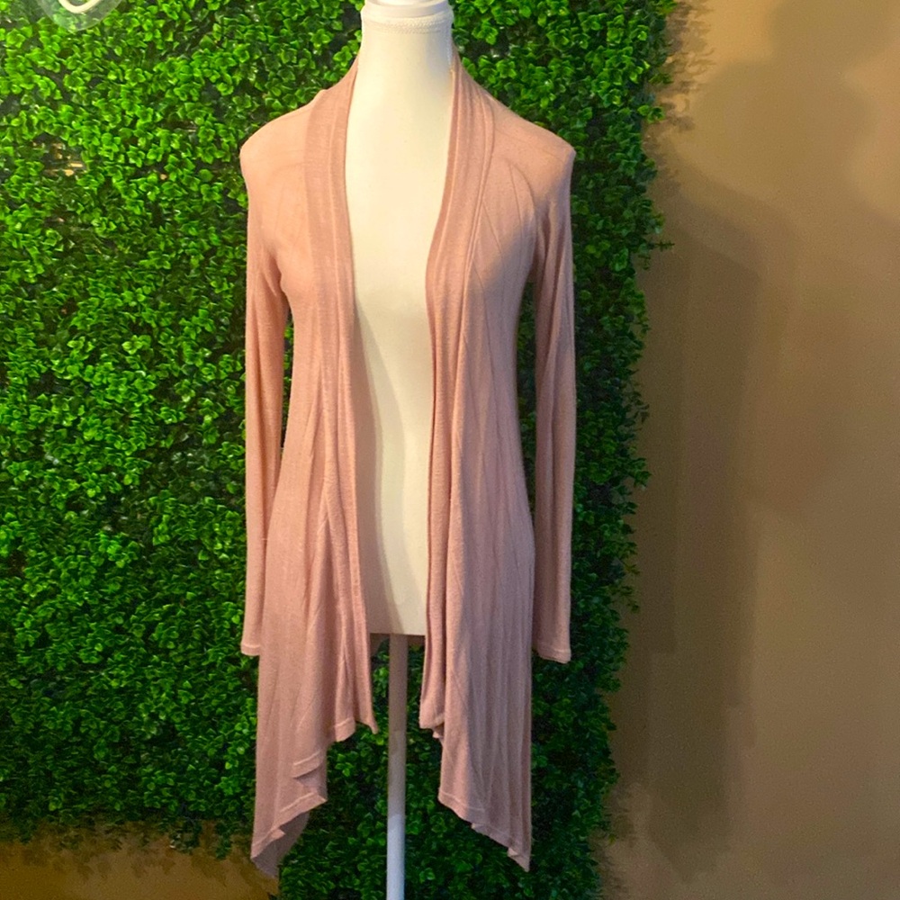 Mauve Draped Cardigan